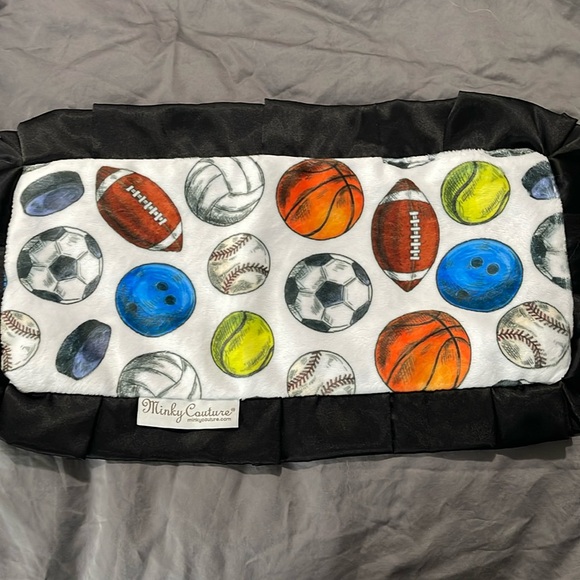 Baby Minky Couture blanket size is roughly 18” x 10.5”.  NWOT - Picture 1 of 3